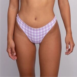 Skatie lavender and white Checkered Bikini Set